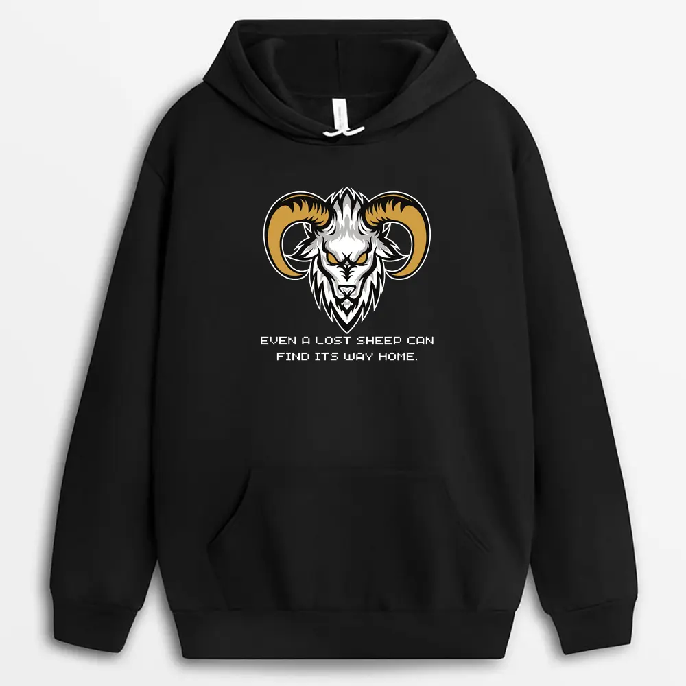 Even A Lost Sheep Can Find Its Way Home Veilxgap Hoodie - Black