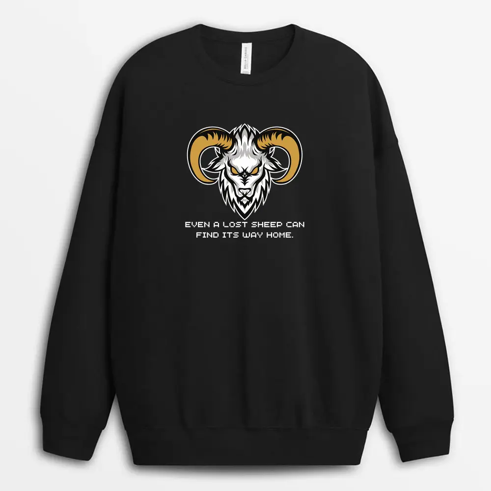 Even A Lost Sheep Can Find Its Way Home Veilxgap Sweatshirt - Black